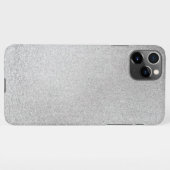 Grau Silver Golden Glitzer Shiny Textured iPhone Hülle (Rückseite (Horizontal))
