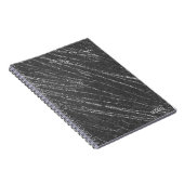 Grau & Silver Modern Glam Marble Stripe Designer Notizblock (Rechte Seite)