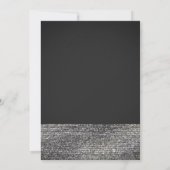 Grau & Silver Modern Glam Sequins Party Einladung (Rückseite)