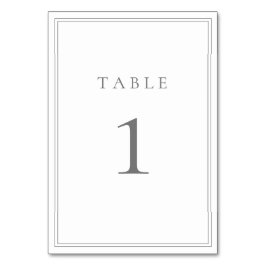 Grau Silver Modernes Minimalistisch Tischnummer