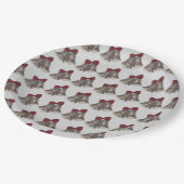 Grau Silver Wedding Bells Heiratsjubiläum Pappteller (Schrägansicht)