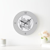 Grau Silverware White Napkin Simple Numbers Uhr (Zuhause)