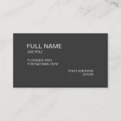 Grau Simples Modern Elegant Company Visitenkarte (Rückseite)