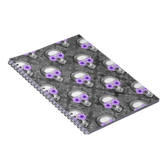 Grau Skull Note book Notizblock (Rechte Seite)