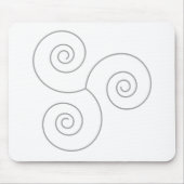 Grau-Spirale des Lebens Mousepad (Vorne)