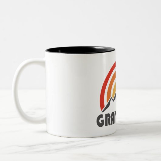 Grau-Spitze Zweifarbige Tasse (Links)