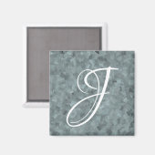 Grau Squared Crystal Pattern Magnet (Vorderseite/Rückseite)
