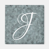 Grau Squared Crystal Pattern Magnet (Vorne)
