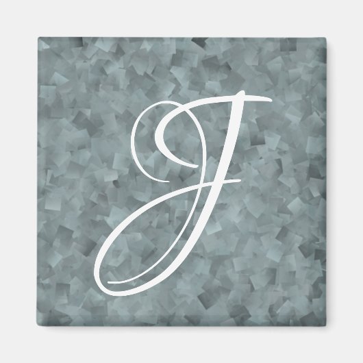 Grau Squared Crystal Pattern Magnet (Vorne)