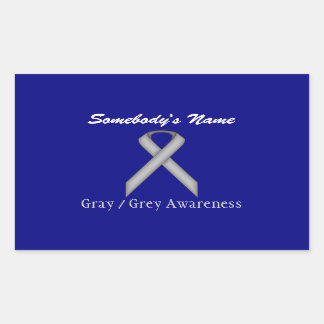 Grau Standard Ribbon von Kenneth Yoncich Rechteckiger Aufkleber