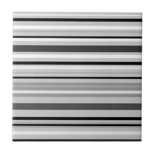 Grau-Streifen, klein (4,25" x 4,25") Fliese