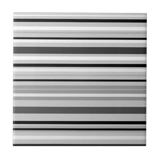 Grau-Streifen, klein (4,25" x 4,25") Fliese (Vorderseite)