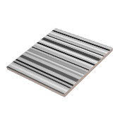 Grau-Streifen, klein (4,25" x 4,25") Fliese (Seite)