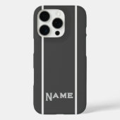 Grau+ Streifen personalisieren Case-Mate iPhone Hülle (Rückseite)