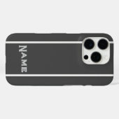 Grau+ Streifen personalisieren Case-Mate iPhone Hülle (Rückseite (Horizontal))
