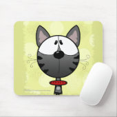 Grau Striped Kitty Mousepad (Mit Mouse)