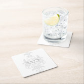 Grau-subtile Damask Paper-Untersetzer Rechteckiger Pappuntersetzer (Vor Ort)