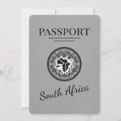 Grau-Südafrika-Pass Save The Date (Vorderseite)