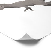 Grau T Rex Dinosaur Kinder Zimmerposter Poster (Ecke)