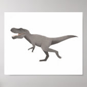Grau T Rex Dinosaur Kinder Zimmerposter Poster (Vorne)