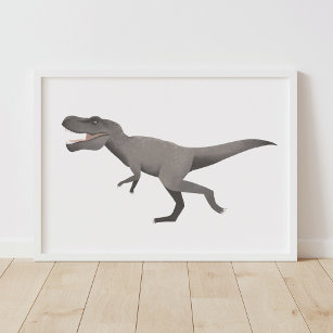 Grau T Rex Dinosaur Kinder Zimmerposter Poster