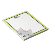 Grau Tabby Cat Blank Notepad Notizblock (angewinkelt)