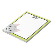 Grau Tabby Cat Blank Notepad Notizblock (Rotiert)