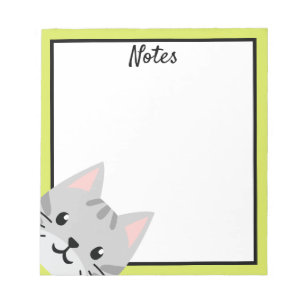 Grau Tabby Cat Blank Notepad Notizblock