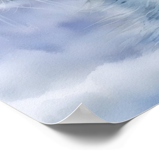 Grau Tabby Kitten Profil Wasserfarbe Art Poster (Ecke)