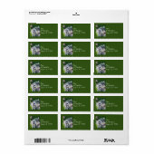 Grau Tabby Kitten & Raupe Adressaufkleber (Vorne)