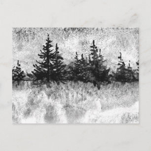 "Grau Tag auf der Landschaftlichen Autobahn" Postk Postkarte