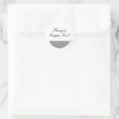 Grau-Teacup-Umschlag Aufkleber und Aufkleber (Tasche)