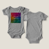 Grau Text hinzufügen Foto-Image für Kleinkind & Ba (Design Vorderseite & Rückseite)