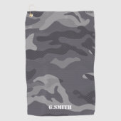 Grau Textur Camouflage Muster Camouflage Golfhandtuch (Vorderseite)