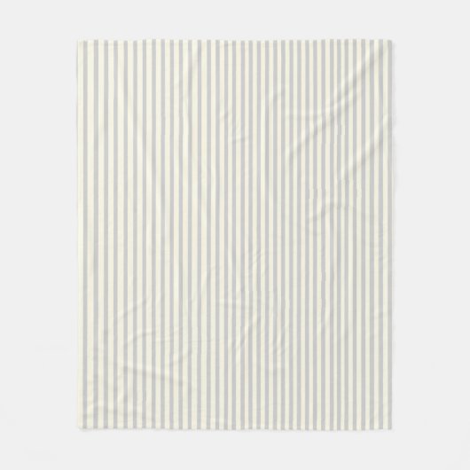 Grau-Ticking Stripe Modernes Bauernhaus Fleecedecke (Vorderseite)