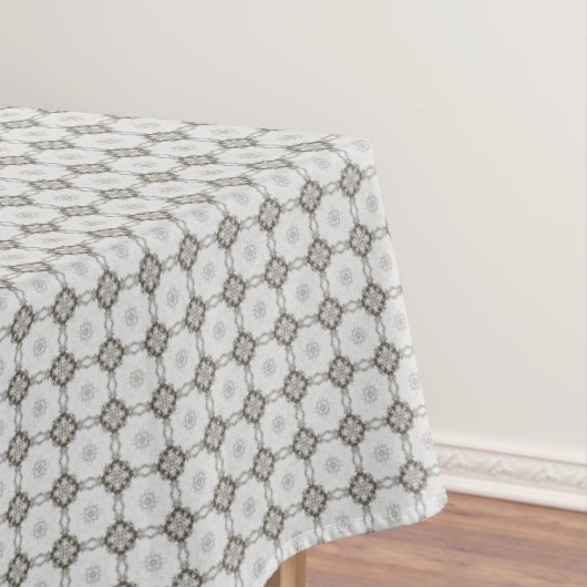 Grau-Tiled-Diamantquadrat-Muster Tischdecke (Beispiel)