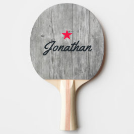 Grau Timber Vintage Star Signatur Tischtennis Schläger
