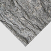 Grau Tones Rustic Wood Bark Print Seidenpapier (Detail)