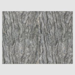 Grau Tones Rustic Wood Bark Print Seidenpapier