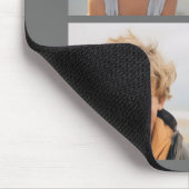 Grau und Aquamarine Instagram-FotoCollage Monogram Mousepad (Ecke)