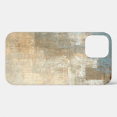 Grau und Beige Abstrakte Kunst Malerei abstrakt, K Case-Mate iPhone Hülle (Rückseite (Horizontal))