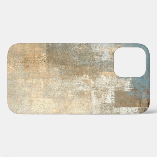 Grau und Beige Abstrakte Kunst Malerei abstrakt, K Case-Mate iPhone Hülle (Rückseite (Horizontal))