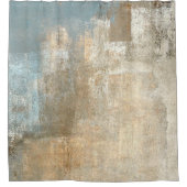 Grau und Beige Abstrakte Kunst Malerei abstrakt, K Duschvorhang (Vorderseite)