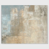 Grau und Beige Abstrakte Kunst Malerei abstrakt, K Geschenkpapier (Flach)