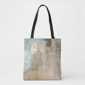 Grau und Beige Abstrakte Kunst Malerei abstrakt, K Tasche (Vorderseite)