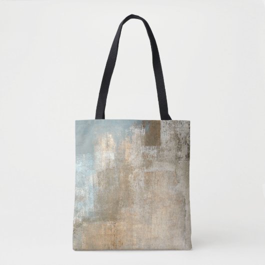 Grau und Beige Abstrakte Kunst Malerei abstrakt, K Tasche (Vorderseite)