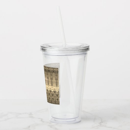 Grau und Beige Acryltrinkbecher (Links)
