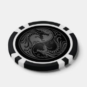 Grau und Black Yin Yang Dragon Pokerchips (Einzeln)