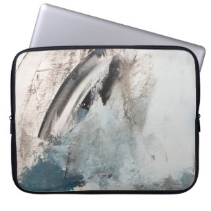 Grau und Blau Abstrakte Kunstmalerei.abstrakt,art, Laptopschutzhülle