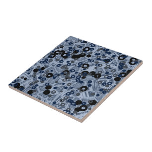 grau und blau geometrisch abstrakt fliese